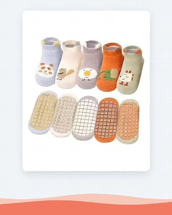 Kids Anti-Skid Grip Socks Set