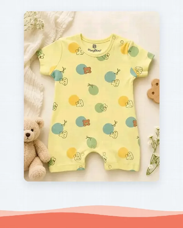 Yellow Half Sleeve Romper