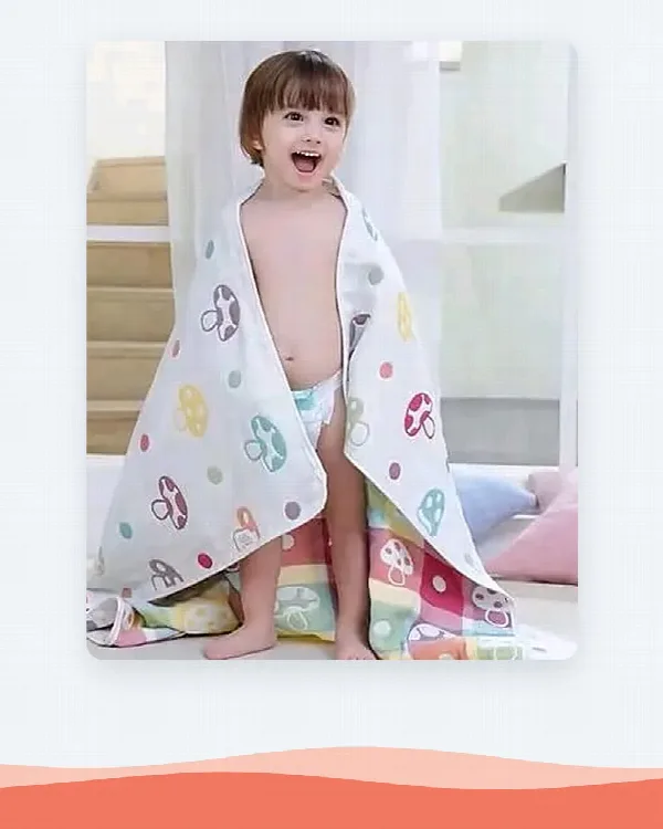 Muslin Cotton Stroller Cover Swaddle Wrap Receiving Blanket