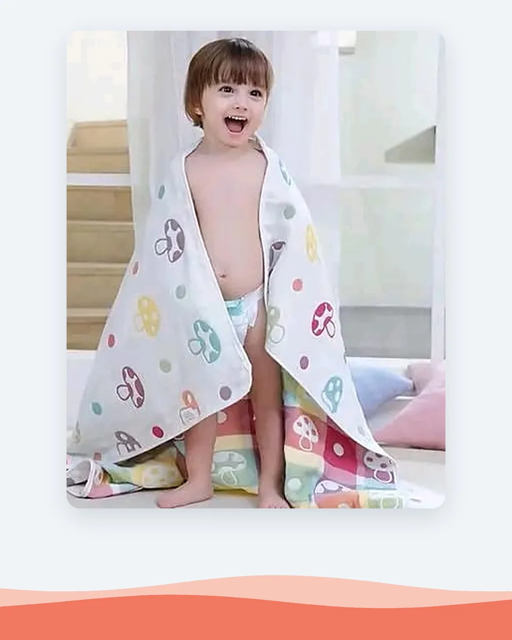Muslin Cotton Stroller Cover Swaddle Wrap Receiving Blanket